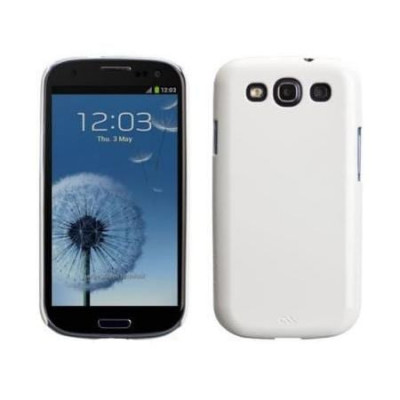 Husa Telefon Plastic Samsung Galaxy S3 i9300 White Soft Touch Trendy8 foto