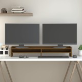 vidaXL Suport pentru monitor, maro miere, 100x24x16 cm, lemn masiv pin 813992