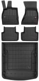 Set Covorase Auto Cauciuc Negro Audi A5 8T3 2009-2017 Pro Line Tip Tavita 3D 3D408166 + Tavita Portbagaj Negro Audi A5 8T 2009-2016 Liftback / Sportba