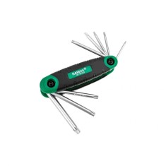 Chei torx, cr-v set 8 pliabil (t9, t10, t15, t20, t25, t27, t30, t40), Hanbon HB651603