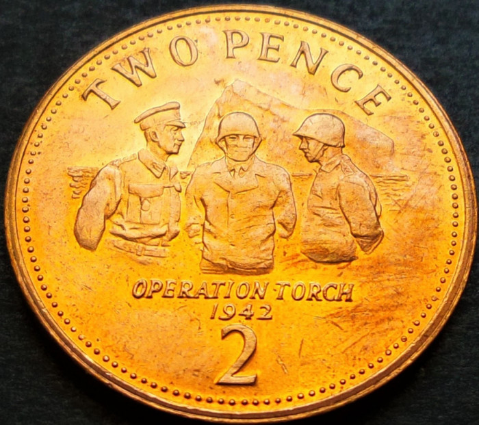 Moneda comemorativa 2 PENCE - GIBRALTAR, anul 2011 *cod 834 B Operațiunea TORȚA