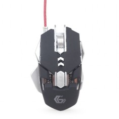 MOUSE GEMBIRD, gaming, cu fir, USB, optic, 4000 dpi, butoane/scroll 7/1, iluminare, butoane programabile, negru / gri, &quot;MUSG-05&quot; (timbru verde 0.18 le