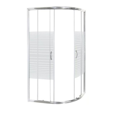 Cabină de duș curbată universală Madera 100x80 fără cădiță foto