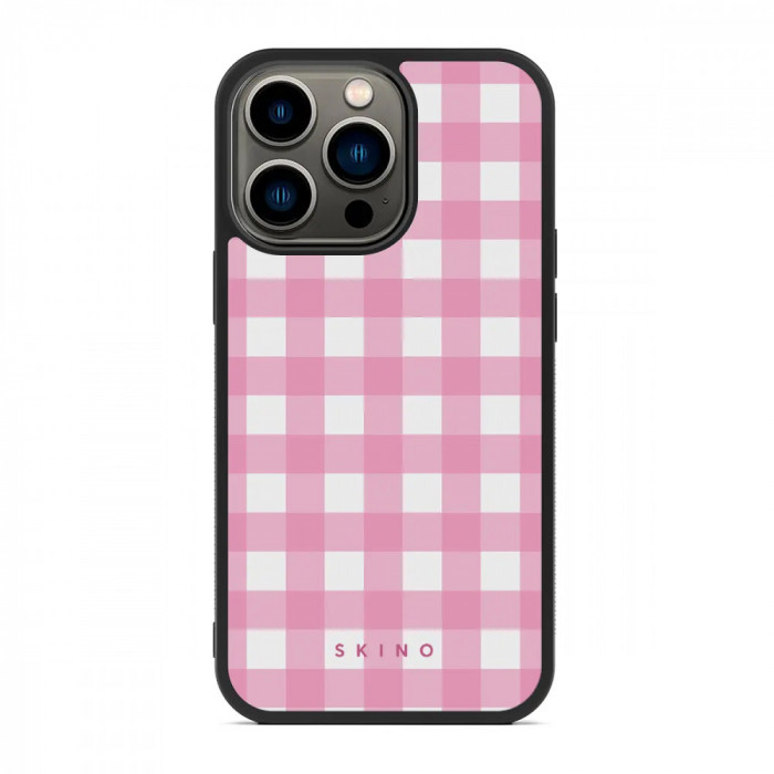 Husa iPhone 13 Pro - Skino Pinknic, patratele roz