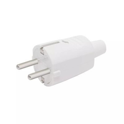 Stecher 250V 50hz 16A schuko tata alb foto