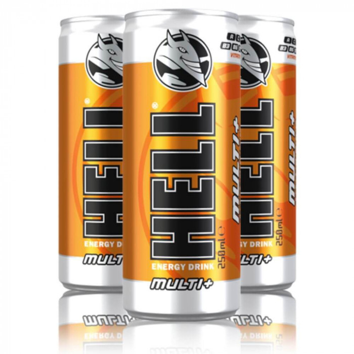 Bax 24 Energizante Hell Energy Drink Multivitamin, 250 ml, Energizant Hell Energy Drink, Bauturi Non-Alcoolice, Hell Energy Drink Energizante, Doze de