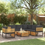 vidaXL Set canapele grădină cu perne, 7 piese, lemn masiv acacia 3214884