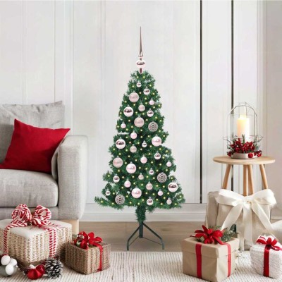 vidaXL Pom de Crăciun Artificial pentru Colț Verde 120 cm PVC și Metal 3397243 foto