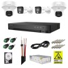 Sistem supraveghere Hikvision cu functii inteligente, 2 camere fixe 5MP, 2 camere rotative 3K 5MP, Audio bidirectional, Dual Light 20m, DVR, Accesorii
