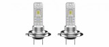 Set 2 becuri LED H7, 55W, lumina alb-rece, 16.000 Lumeni, Fara cablu