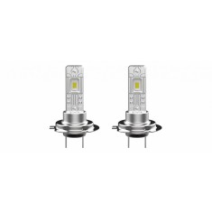 Set 2 becuri LED H7, 55W, lumina alb-rece, 16.000 Lumeni, Fara cablu