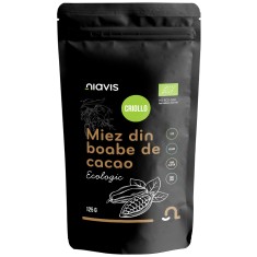 Miez din boabe de cacao ecologice, 125g, Niavis