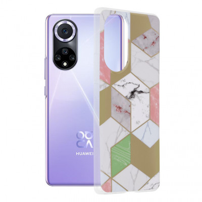 Husa pentru Huawei nova 9 / Honor 50 - Techsuit Marble Series - Purple Hex foto