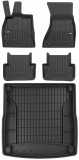 Set Covorase Auto Cauciuc Negro Audi A4 B8 2007-2015 Pro Line Tip Tavita 3D 3D407114 + Tavita Portbagaj Negro Audi A4 B8 2007-2015 Avant / Combi TM548