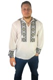 Bluza tip ie barbati RBN 24, marime L, alb, Bumbac