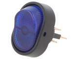 &Icirc;ntrerupător Rocker SPST ON-OFF 30A/12VDC Albastru - RD