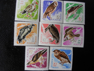 Serie timbre romanesti fauna animale pasari nestampilate Romania MNH foto