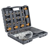 Tester Retur pentru Injectoare Common Rail, cu adaptoare Bosch, Delphi, Denso, Siemens, 31 piese, Powermat