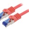 Cablu Patch S/FTP Cat6a LSZH Roșu 5m