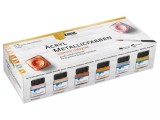 Vopsea acrilica metallic cu pensula inclusa, Glamour Living Kreul, set 6 buc x 20 ml