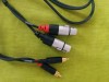 Cablu audio profesional cu 2 conectori XLR mama si 2 conectori RCA tata