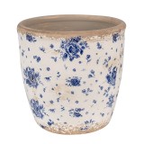 Cumpara ieftin Ghiveci flori ceramica bej albastru Rose 16x16 cm