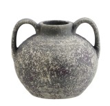 Cumpara ieftin Vaza flori teracota negru bej 20 x 17 cm