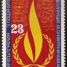 C1486 - Bulgaria 1978 - Drepturile Omului Yv.2416 neuzat,perfecta stare