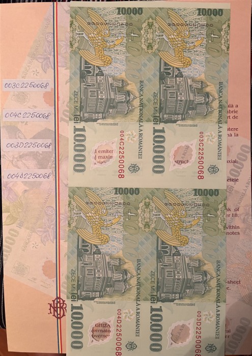 Coala 10000 lei semnătură Emil Ghizari