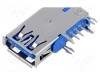 Conector USB 3.0 A soclu THT 9 pini MOLEX aurit pentru PCB