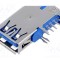 Conector USB 3.0 A soclu THT 9 pini MOLEX aurit pentru PCB