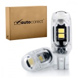 Cumpara ieftin Set 2x Becuri LED cu Lupa T10 / W5W, IP65, CanBus, SMD 2835 / 3030, 12V - Lumina Rece / Alba