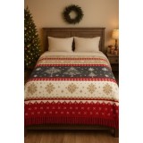 Patura pufoasa din bumbac multicolor -180x220Cm