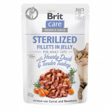 Brit Care Cat Sterilized Fillets in Jelly with Hearty Duck &amp;amp; Tender Turkey 85 g