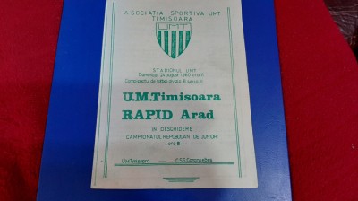 program UM Timisoara - Rapid Arad foto