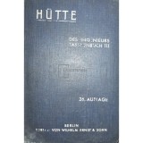 Hutte des ingenieurs taschenbuch, vol. III (1934) (Editia: 1934)