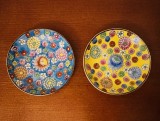 2 FARFURIOARE DIN PORTELAN JAPONEZ, PICTATE MANUAL D9cm