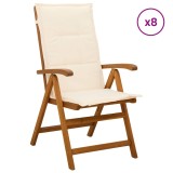 Cumpara ieftin Scaune de gradina rabatabile 8 buc. natural