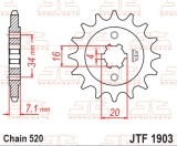 Cumpara ieftin Pinion fata 14 dinti pas lant 520 - Husqvarna Svartpilen - Vitpilen 125 (21-26) - KTM Duke - RC - SMC (11-26) 4T LC 125-200cc