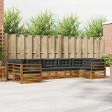 Cumpara ieftin Set de canapele de exterior 7 buc. 7-Locuri Natural si Antracit