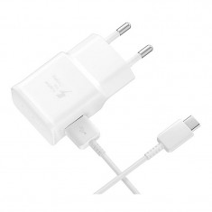 Incarcator Retea cu cablu USB Tip-C Samsung Galaxy A50 A505, EP-TA200EWE, Fast Charging, 1 X USB, Alb