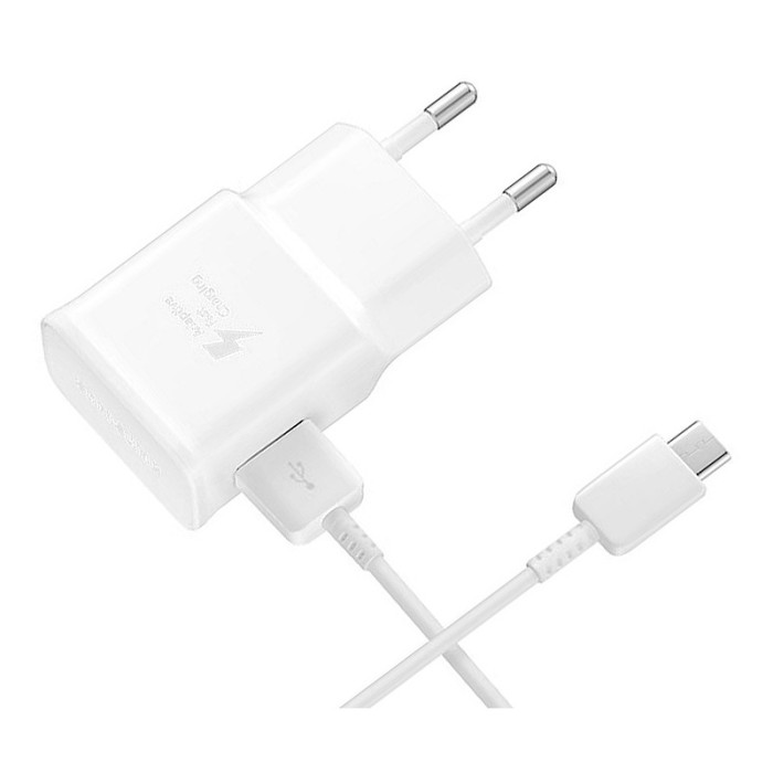 Incarcator Retea cu cablu USB Tip-C Samsung Galaxy A40 A405, EP-TA200EWE, Fast Charging, 1 X USB, Alb