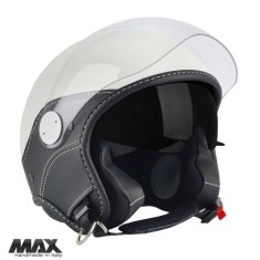 Casca open face pentru scuter - motocicleta (demi-jet) Max Helmets model DJDV06 LS Vision SV (ochelari soare integrati) culoare: alb lucios (000) &ndash; 10