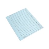 Separator A4 carton 10 bucati set bleu