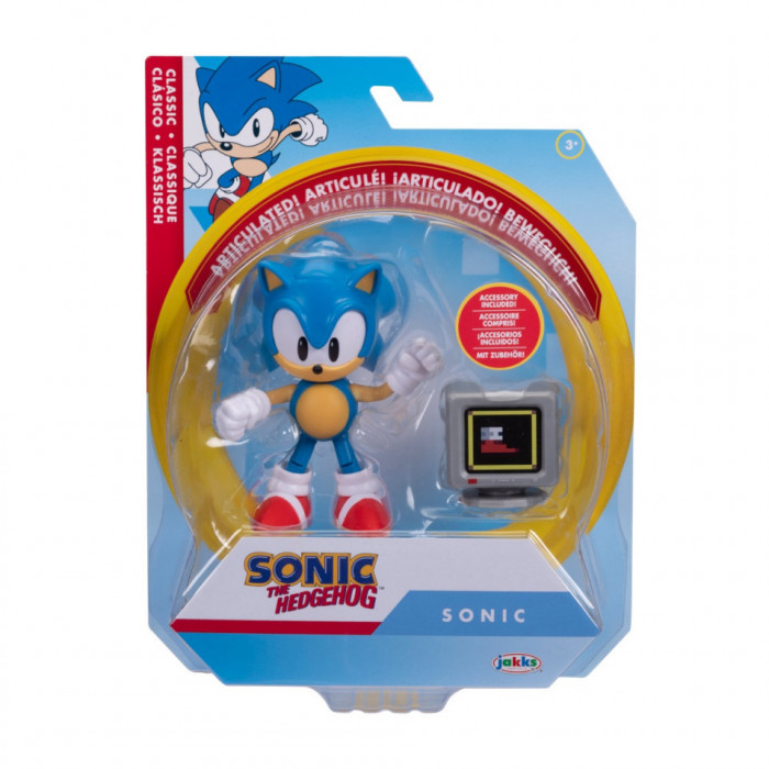 Sonic - Figurina articulata 10 cm, S12, Classic Sonic