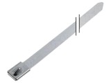 Colier de strangere HELLERMANNTYTON, otel rezistent la acizi, 681mm x 7.9mm, cu bila, diametru bucla 203mm