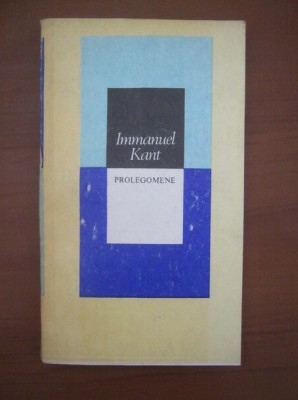 IMMANUEL KANT - PROLEGOMENE foto