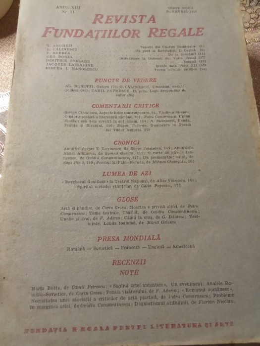 CI. Revista Fundatilor Regale noiembrie 1946