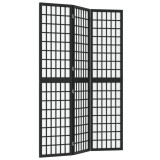 Cumpara ieftin Paravan pliabil cu 3 panouri, stil japonez, negru, 120x170 cm