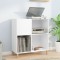 vidaXL Dulap pentru discuri, alb, 84,5x38x89 cm, lemn compozit 831989